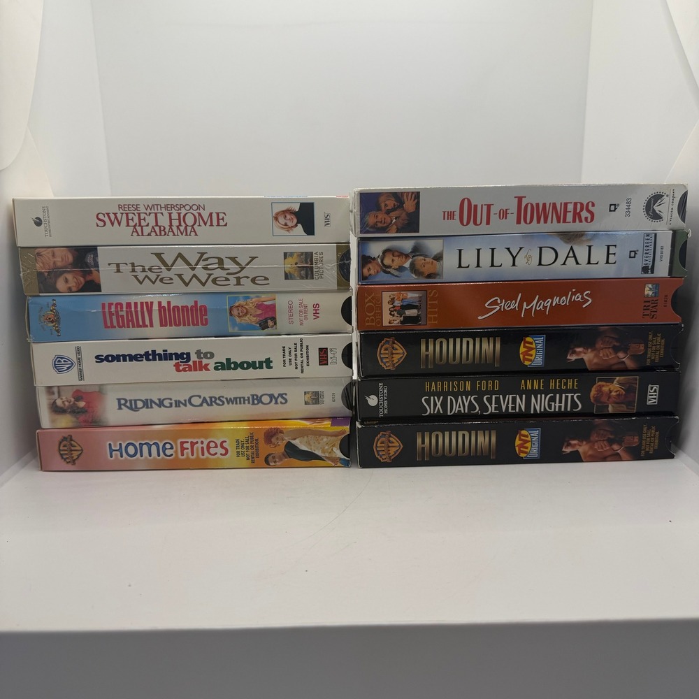 Lot of 12 VHS Tapes Rom Com Bundle Legally Blonde Home Fries Screeners